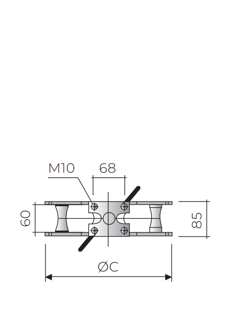 Габаритные характеристики и чертеж VFA Ø350-400